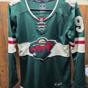 Fanatics NHL Minnesota Wild Green Hockey Jersey with Team Logo